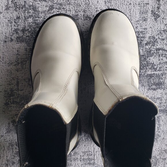 White Doc Marten Platform Quad Chelsea Boots Size 6 [Men's Sz5] - Picture 10 of 16